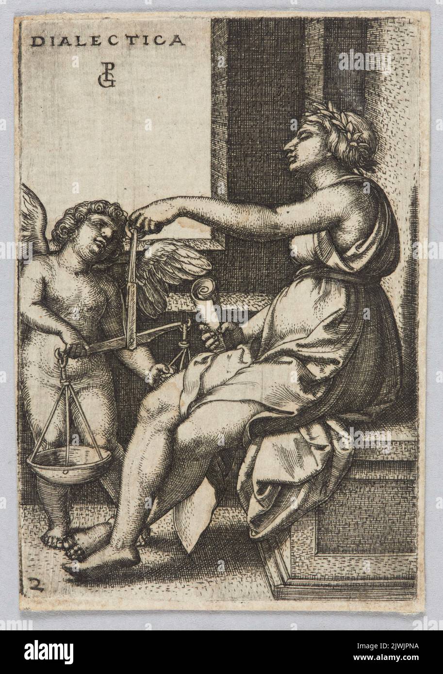 Dialettica, dal ciclo: Le sette Arti Libere Pencz, Georg (ca 1500-1550), grafico Foto Stock