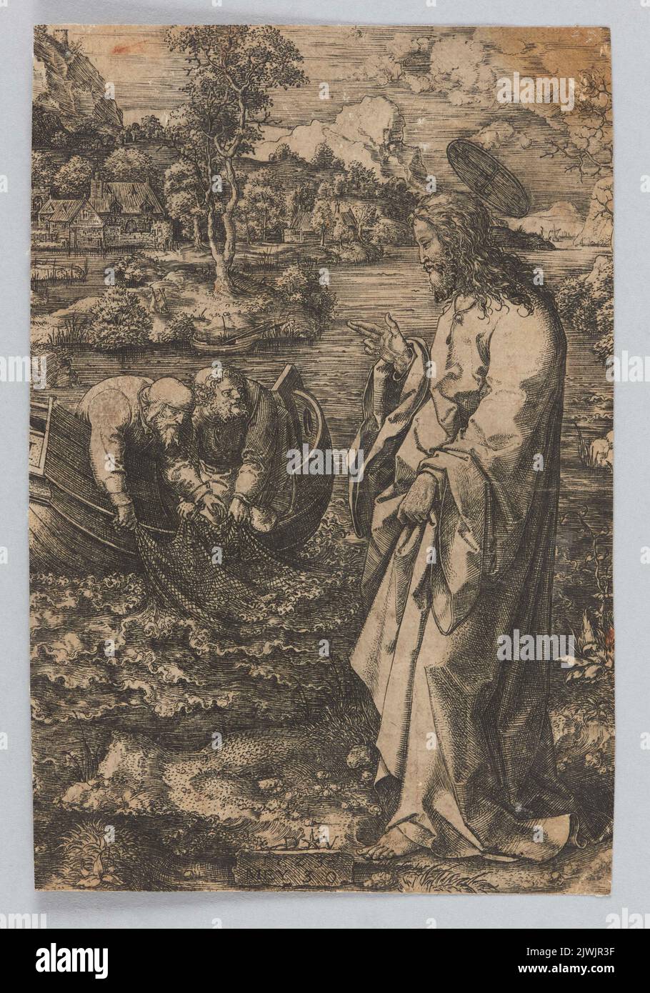 La chiamata di San Pietro e di Sant'Andrea. Vellert, Dirk Jacobsz, Mistrz DV z gwiazdą (Star) (fl. CA 1511-1547), artista grafico Foto Stock