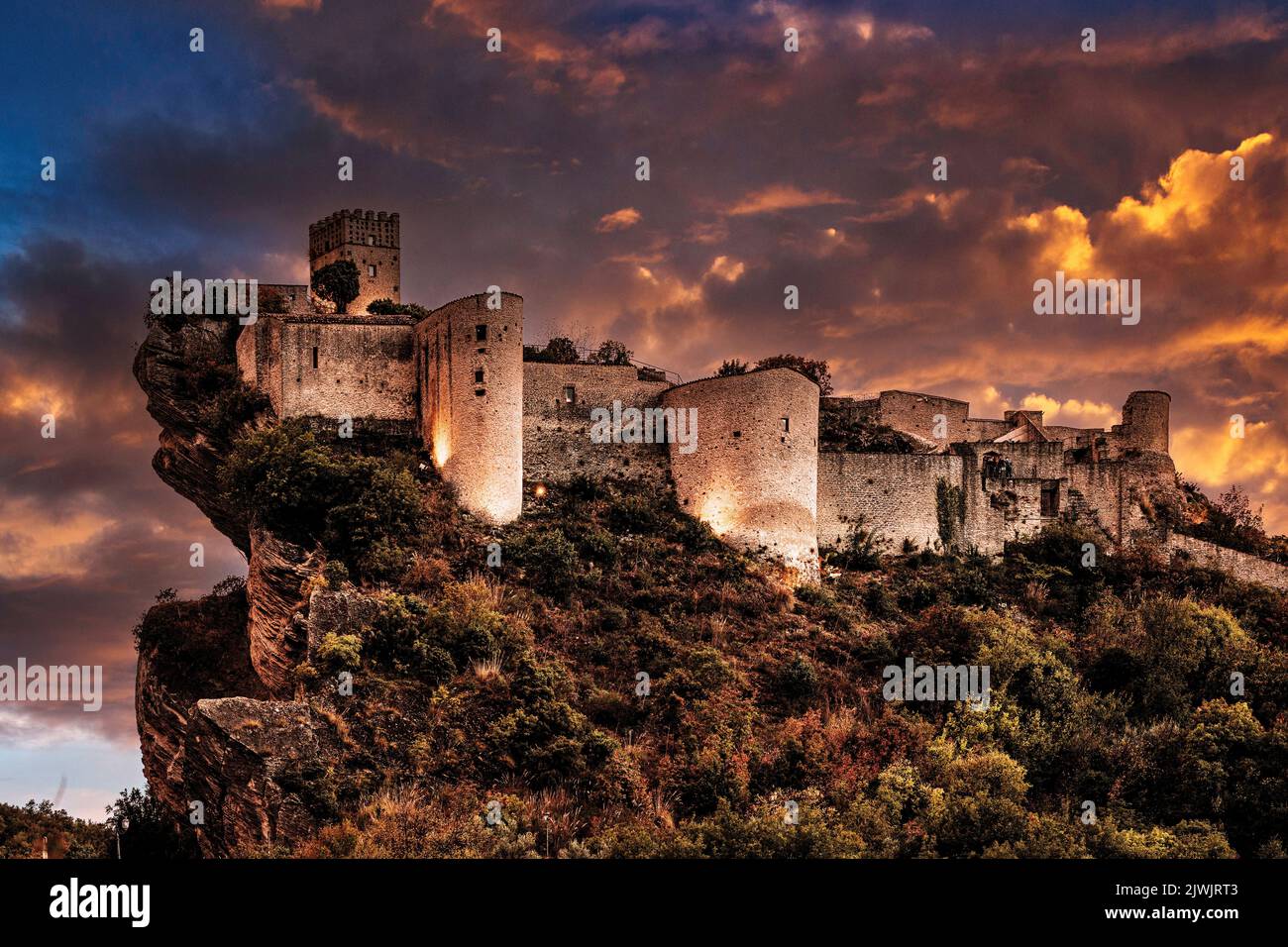 Italia Abruzzo Roccascalegna il castello Foto Stock