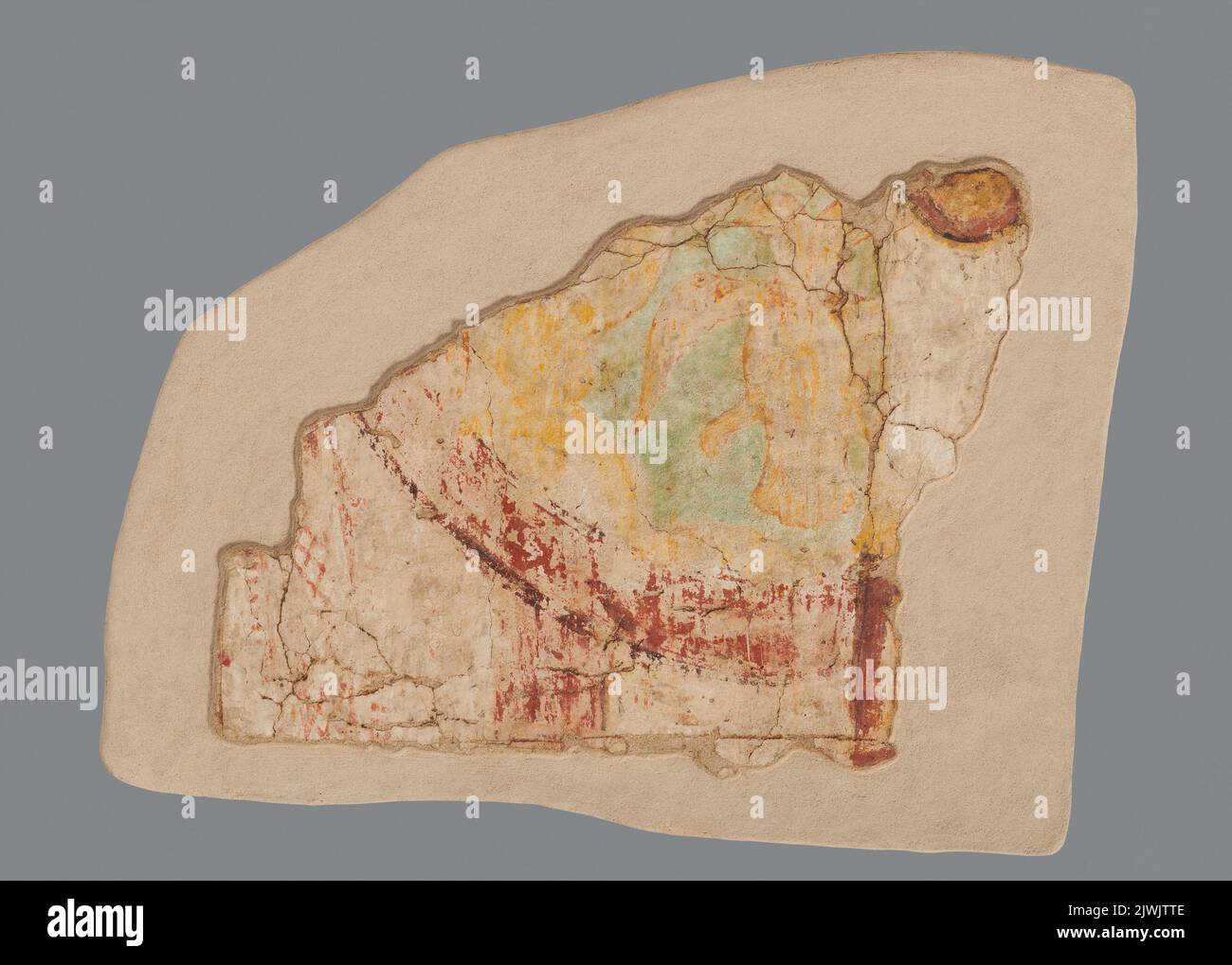 Malowidło ścienne: Frammento szaty biskupa. Sconosciuto, pittore Foto Stock