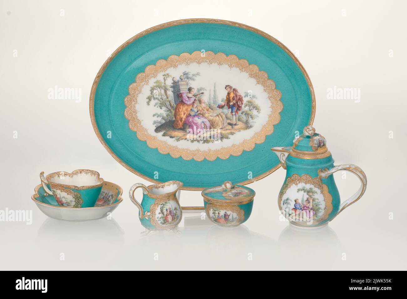 Servizio bambola. Helena Wolfsohn-atelier malarskie, Drezno, atelier, Koenigliche Porzellanmanufaktur, Meissen (1807/14-1918), Manufacture, Koenigliche Porzellan Manufaktur - KPM (Berlin ; 1763-1918), factory Foto Stock