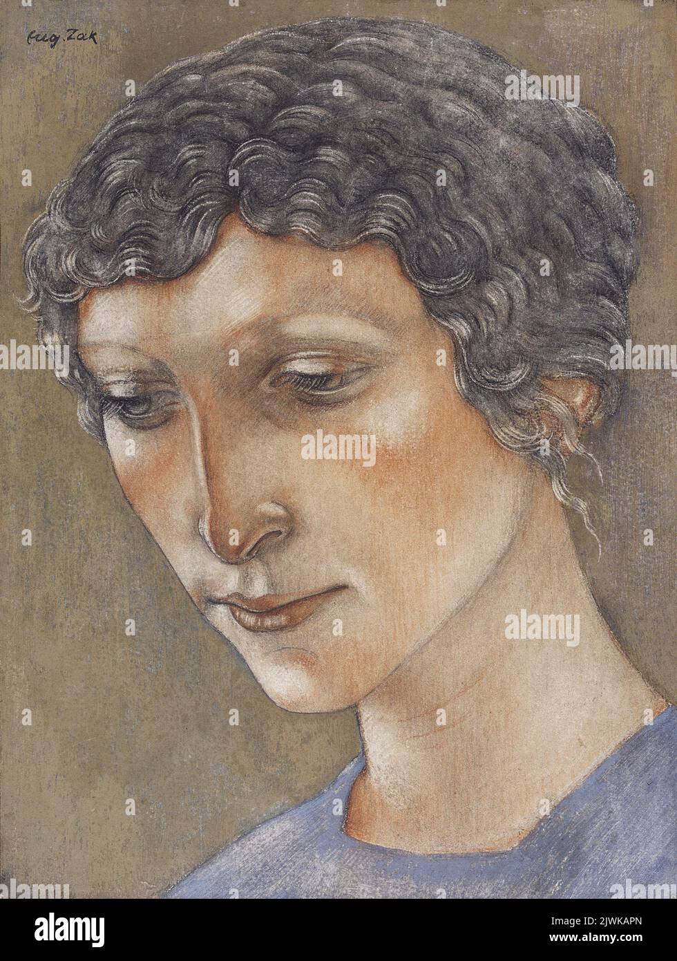 La testa della donna. Zak, Eugeniusz (1884-1926), disegnatore, cartoonista Foto Stock