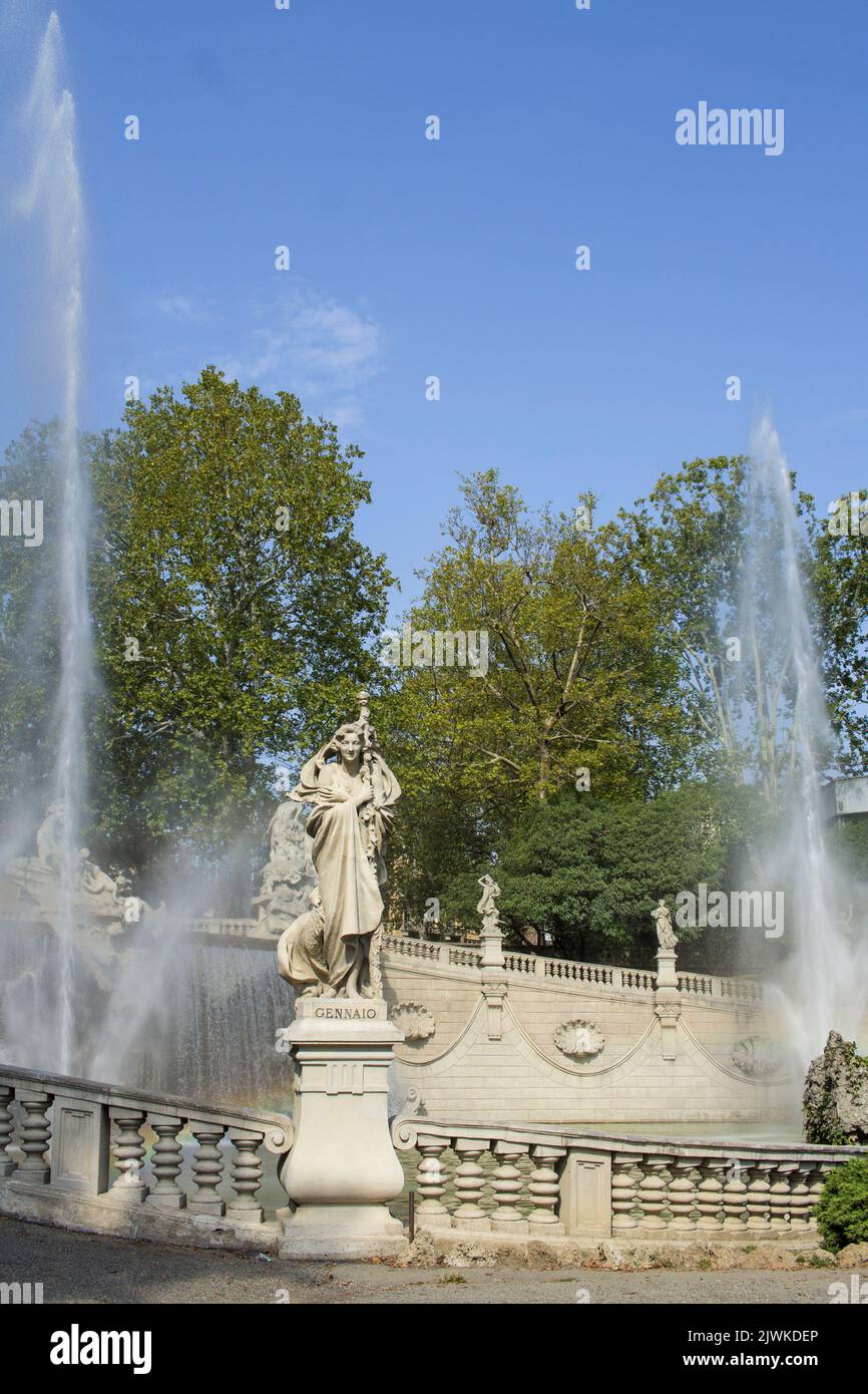 Parco del Valentino, Torino, Italia Foto Stock