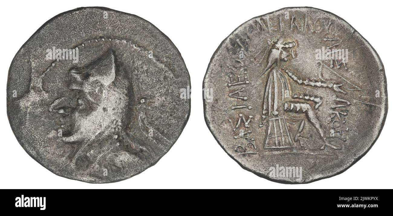 drachm. Mitrydates i (Król Partii; 171 przed Chr.-138 przed Chr.), emittente Foto Stock