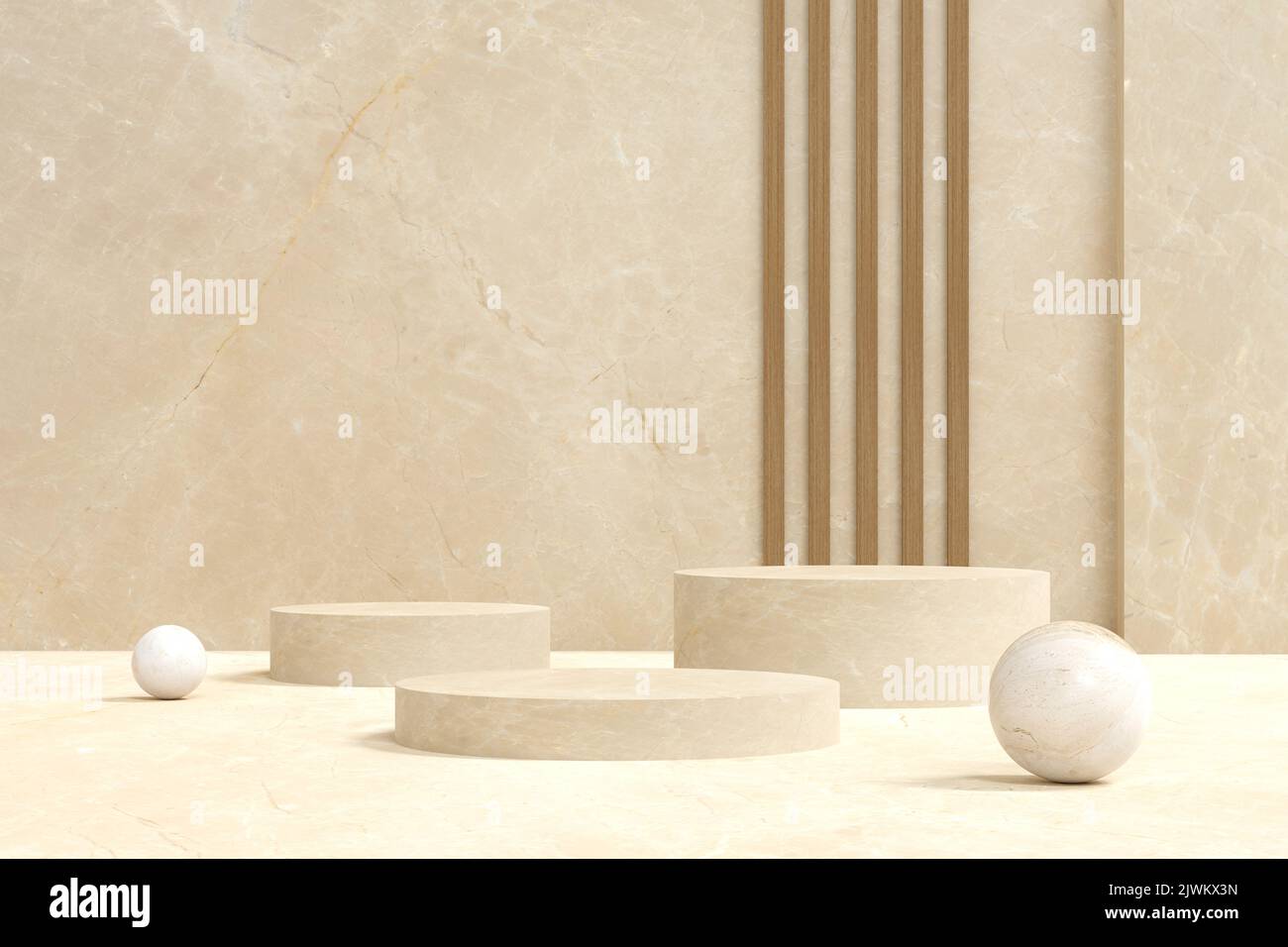 esposizione podio minima per presentazione stand prodotti di sfondo cosmetico. scena concept vetrina per nuovo prodotto, vendita promozione, banner. 3D il Foto Stock