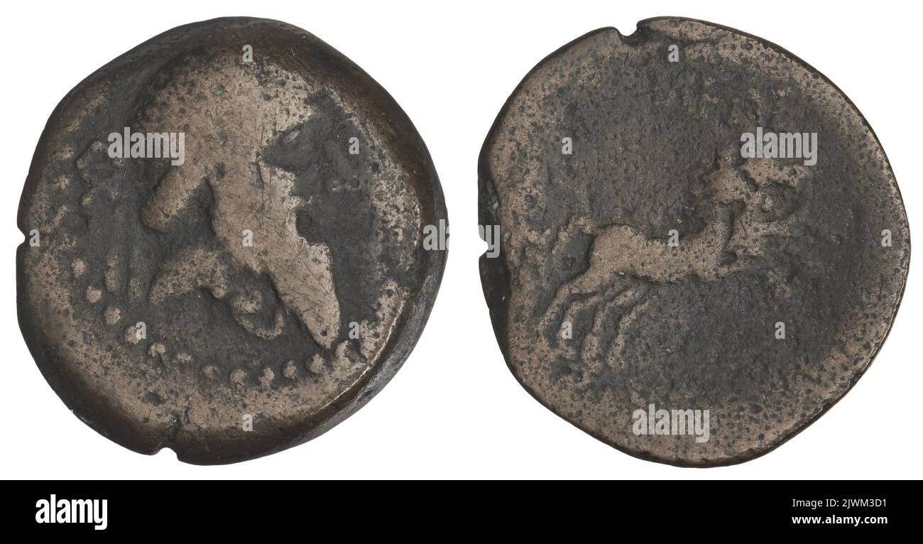 AE. Mitrydates II (123-87 p.n.c.), regnante Foto Stock