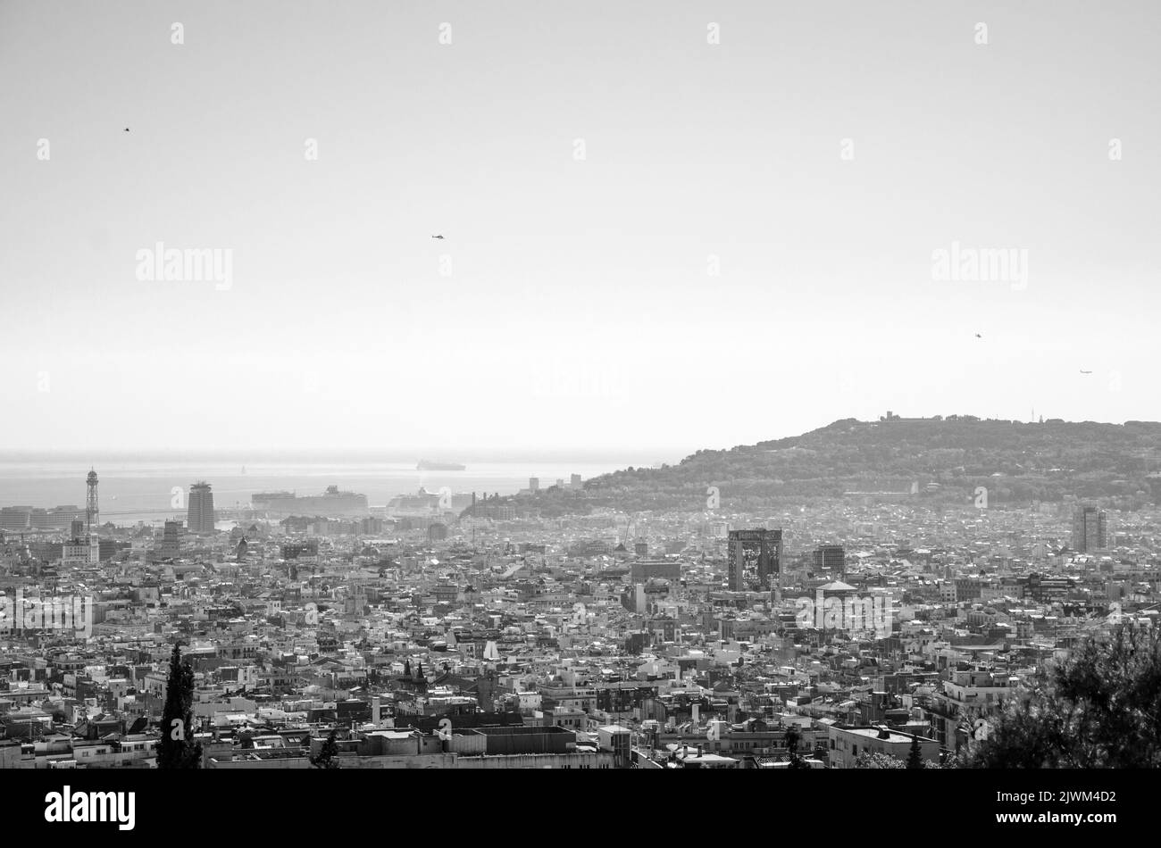 Panorama della città di Barcellona Foto Stock