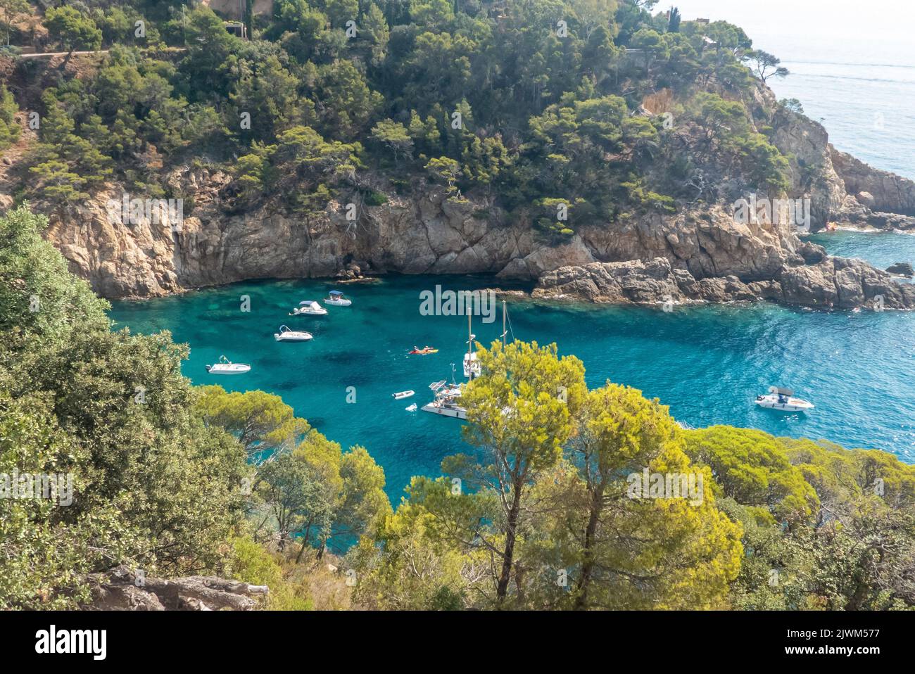 Catalogna in Spagna: Costa Brava costa vicino a Tossa de Mar Foto Stock