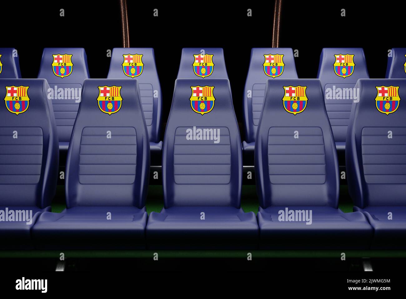 Barcellona calcio club. Sostituire il sedile unico. Rendering 3D Foto Stock