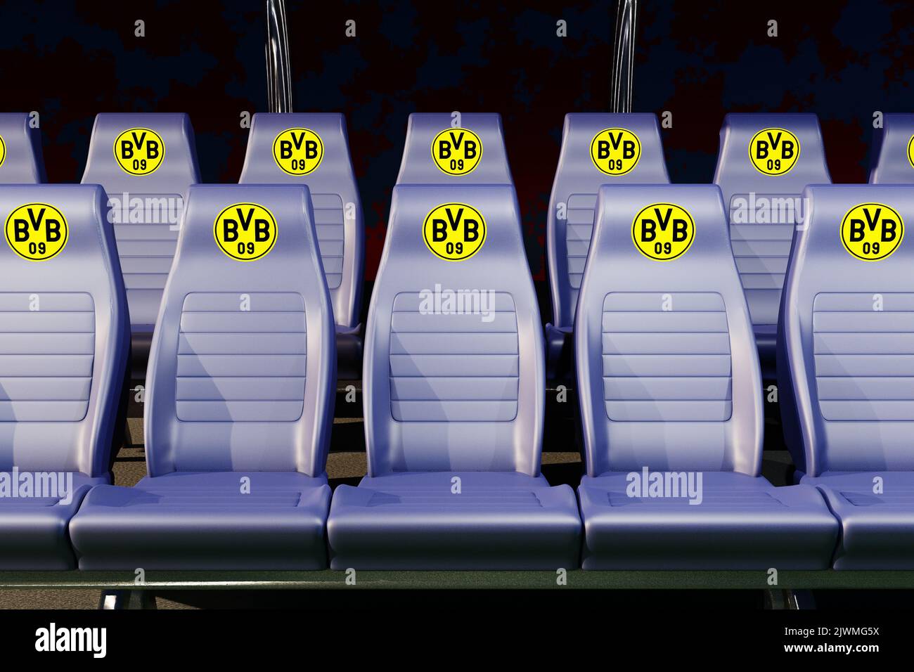 Borussia. Sostituire il sedile unico. Rendering 3D Foto Stock