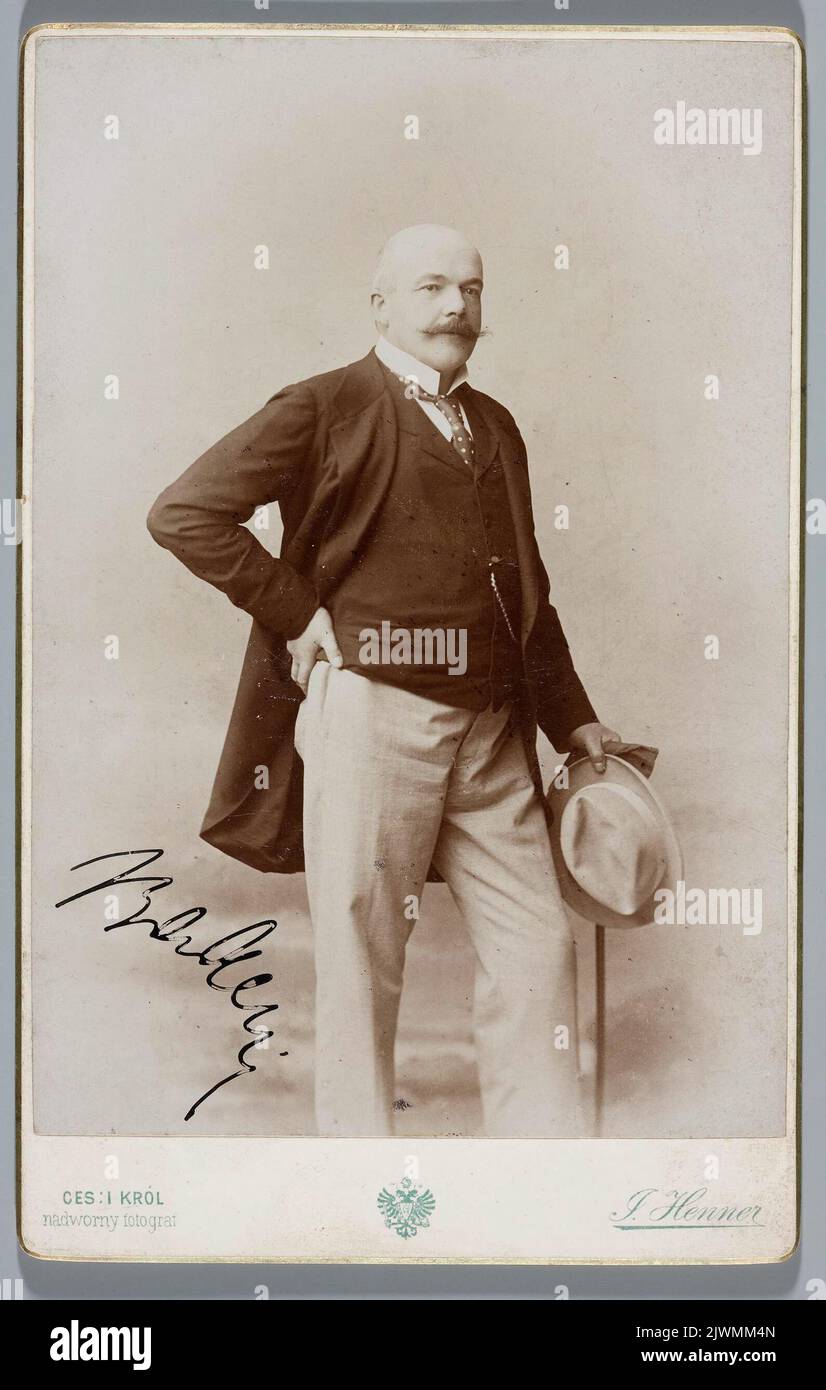 Ritratto di Kazimierz Badeni (1846-1909). Henner, Jakub (1862-1928), fotografo Foto Stock