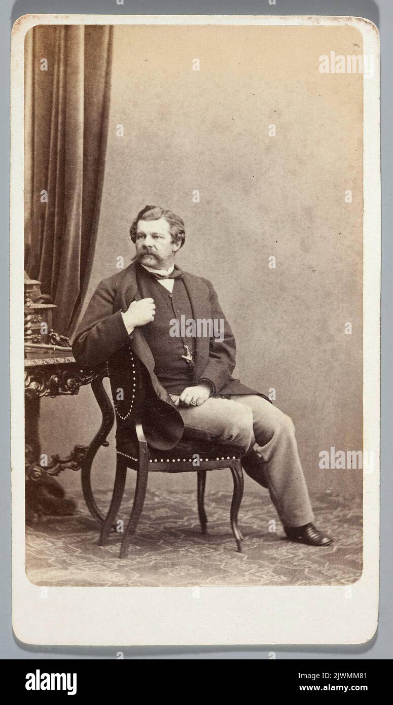 Ritratto di agosto Sułkowski (1820-1882). Rzewuski, Walery (1837-1888), fotografo Foto Stock