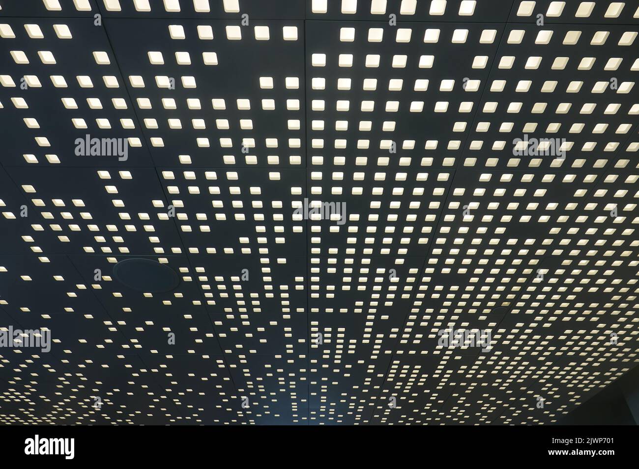 primo piano di luci futuristiche in un modello casuale Foto Stock