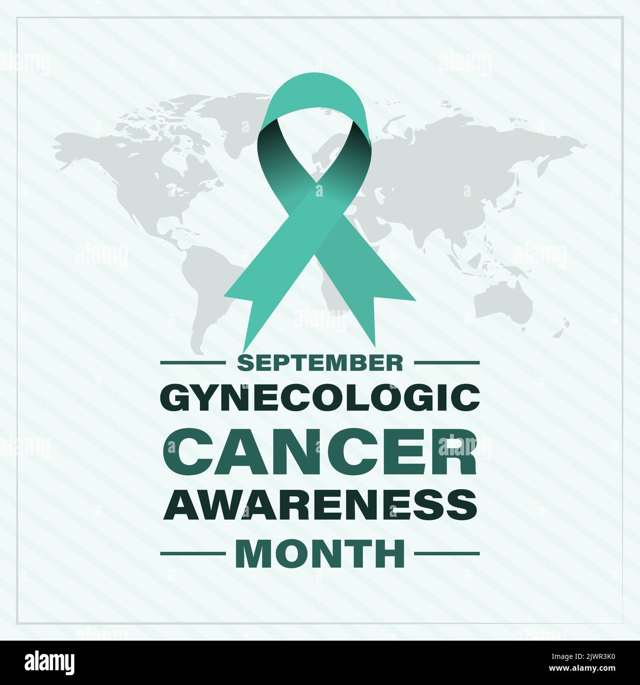 Settembre è il mese ginecologico di consapevolezza del cancro. Sfondo, poster, scheda, illustrazione vettore banner Illustrazione Vettoriale