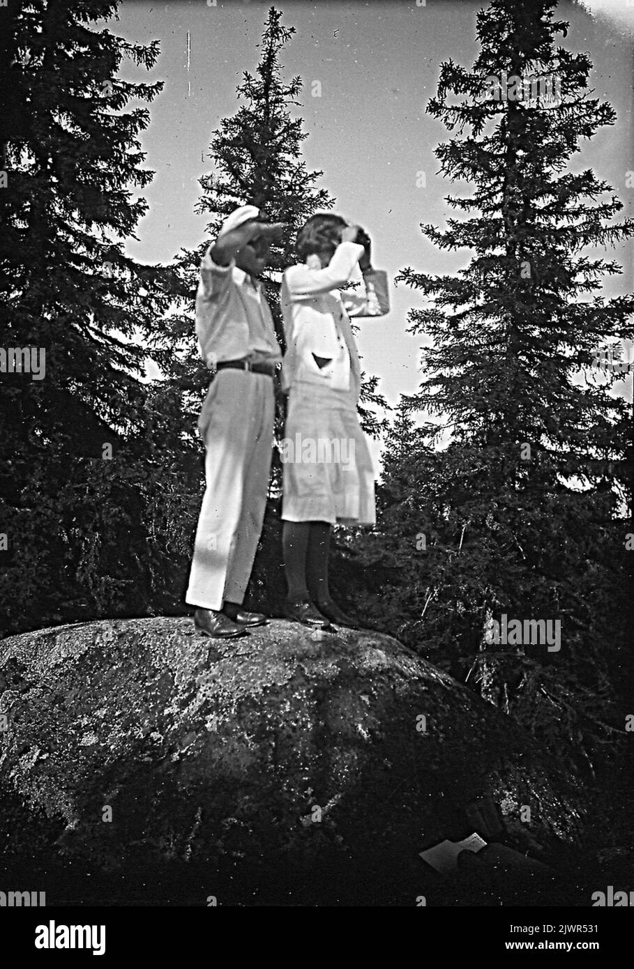 Vista dal luogo delle feste di Kvarnberget. Utsikt från Kvarnbergets festplats. Foto Stock