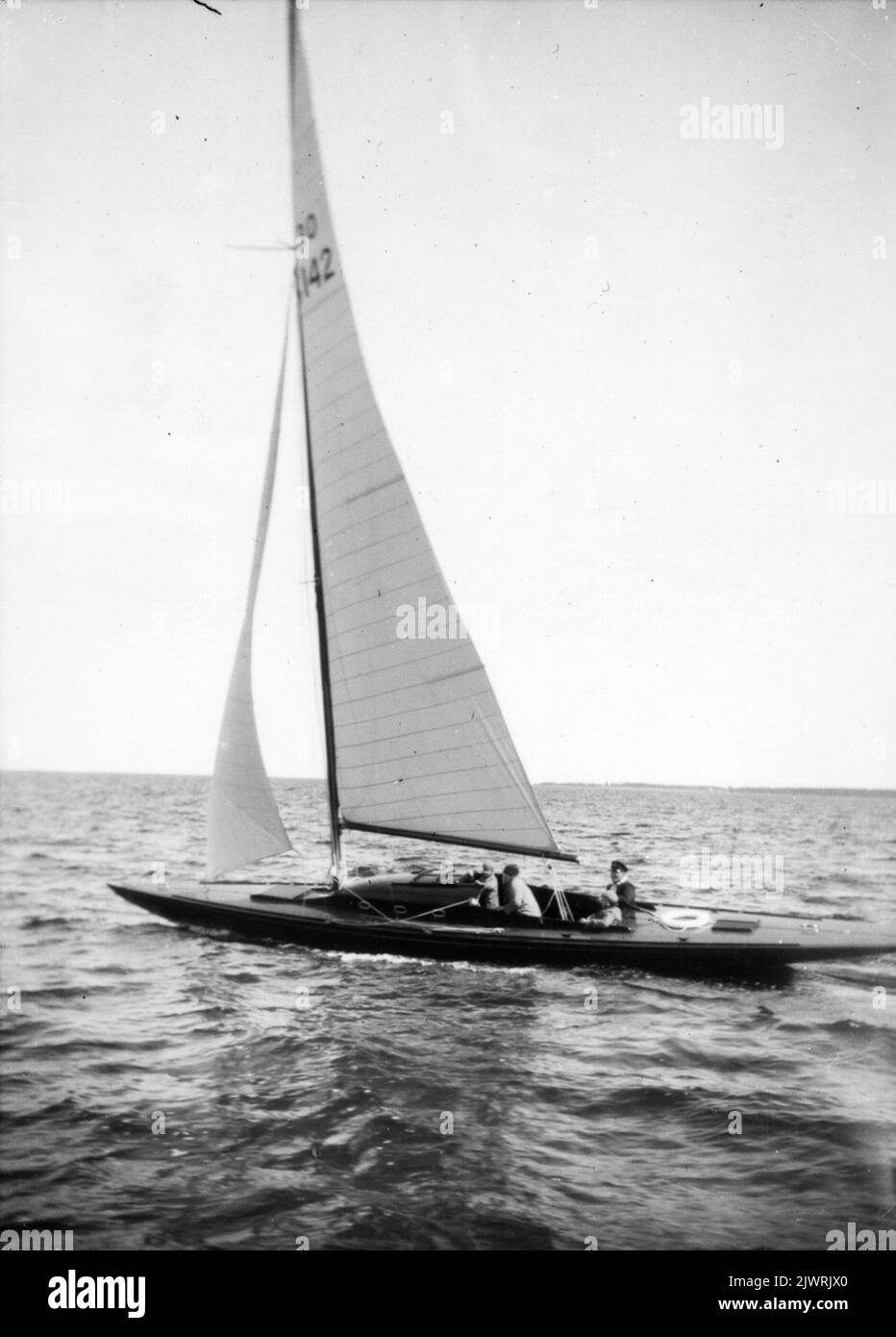 Alloggiamento esterno, Gävle. 30 mq Arcipelago Cruiser 'Hurricane', proprietario Major Oskar Thollén. Yttre fjärden, Gävle. 30 kvm skärgårdskryssaren 'Orkan', ägare Major Oskar Thollén. Foto Stock