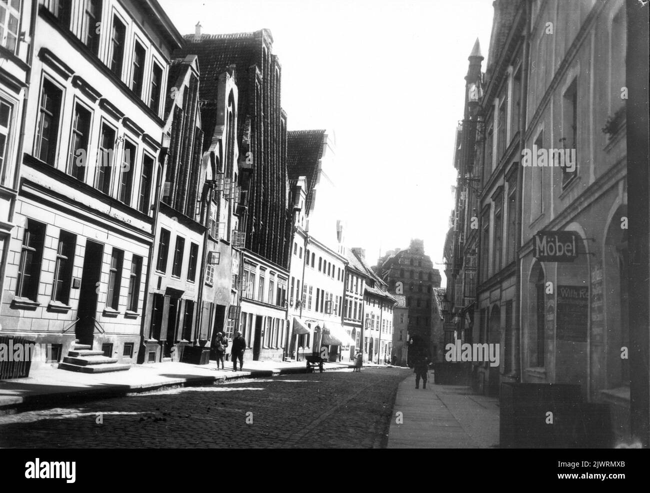Stralsund. Borghesia medievale nel centro. Stralsund. Medeltida borgarhus i centrum. Foto Stock