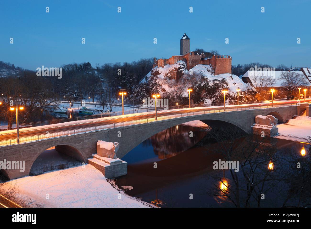 Burg Giebichenstein a Halle (Saale), Sassonia-Anhalt, Germania Foto Stock