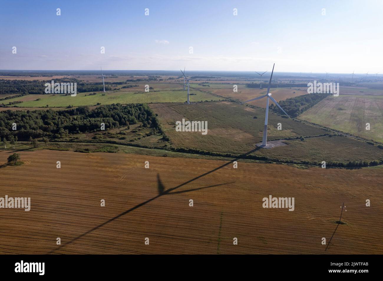 Turbine eoliche in Estonia Foto Stock