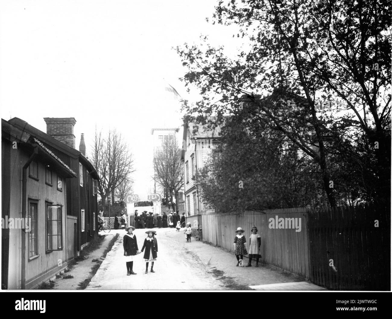Ridal Kungsgatan della Scuola domestica 31. Nella primavera del 1915 HushållskolanSödra Kungsgatan 31.Våren 1915 Foto Stock