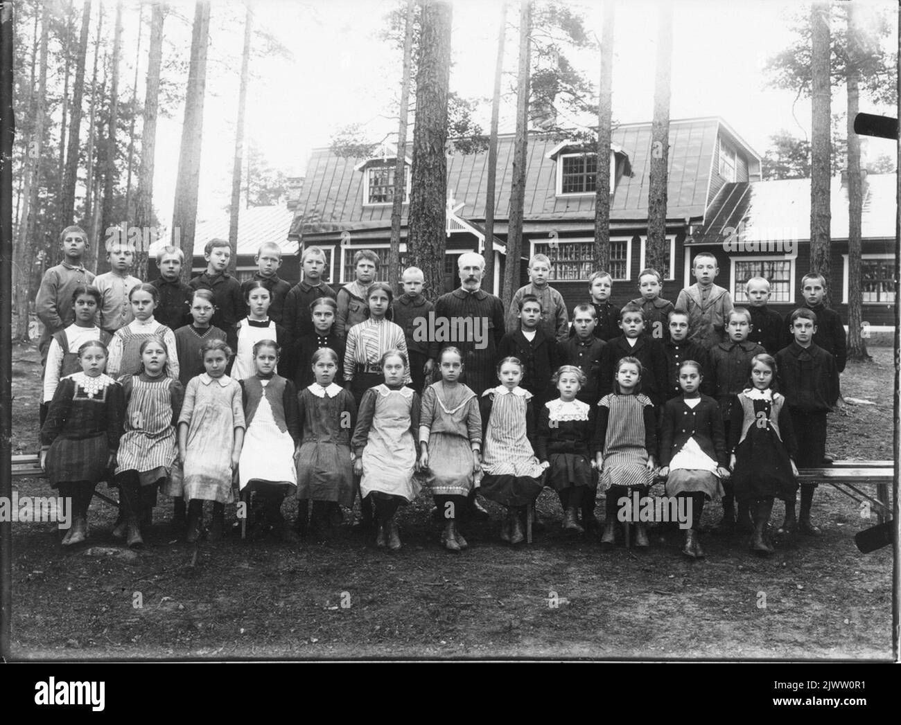 Gruppo scolastico. Skolgruppa. Foto Stock