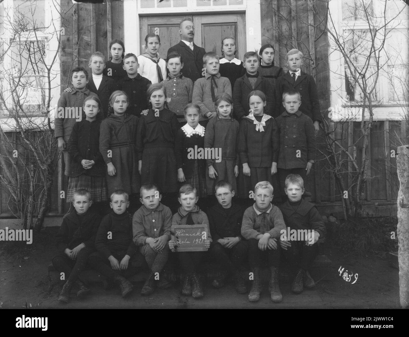 Hånick scuola. Harmånger 1921 Hånick skola. Harmånger 1921 Foto Stock