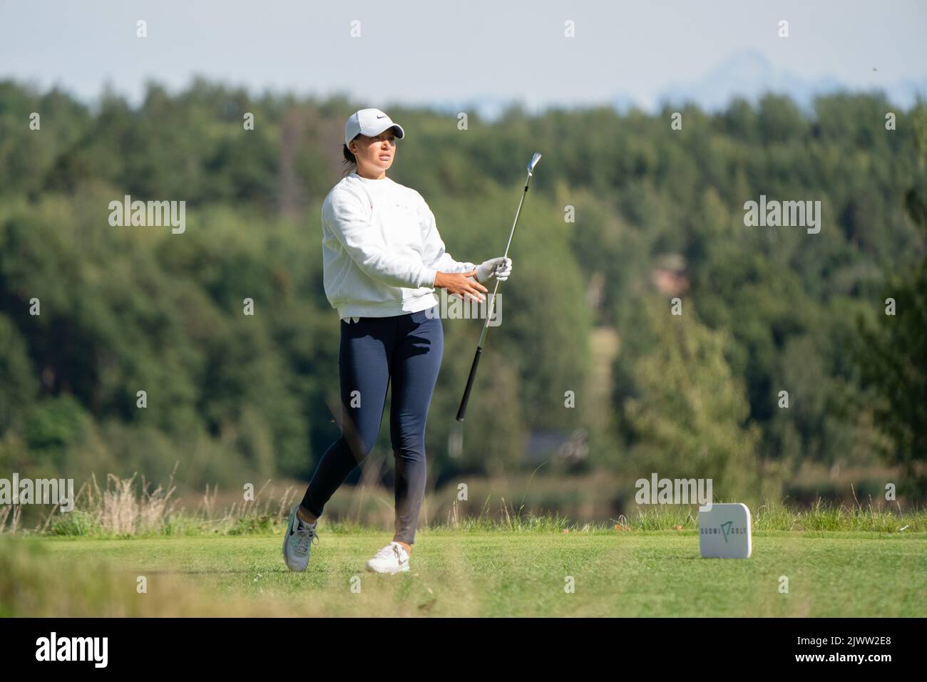 Golf: Åland 100 Ladies Open 2022 finale, Ladies European Tour. Fotografia: Rob Watkins/Alamy. Nella foto: Isabella Deilert (SWE) Foto Stock