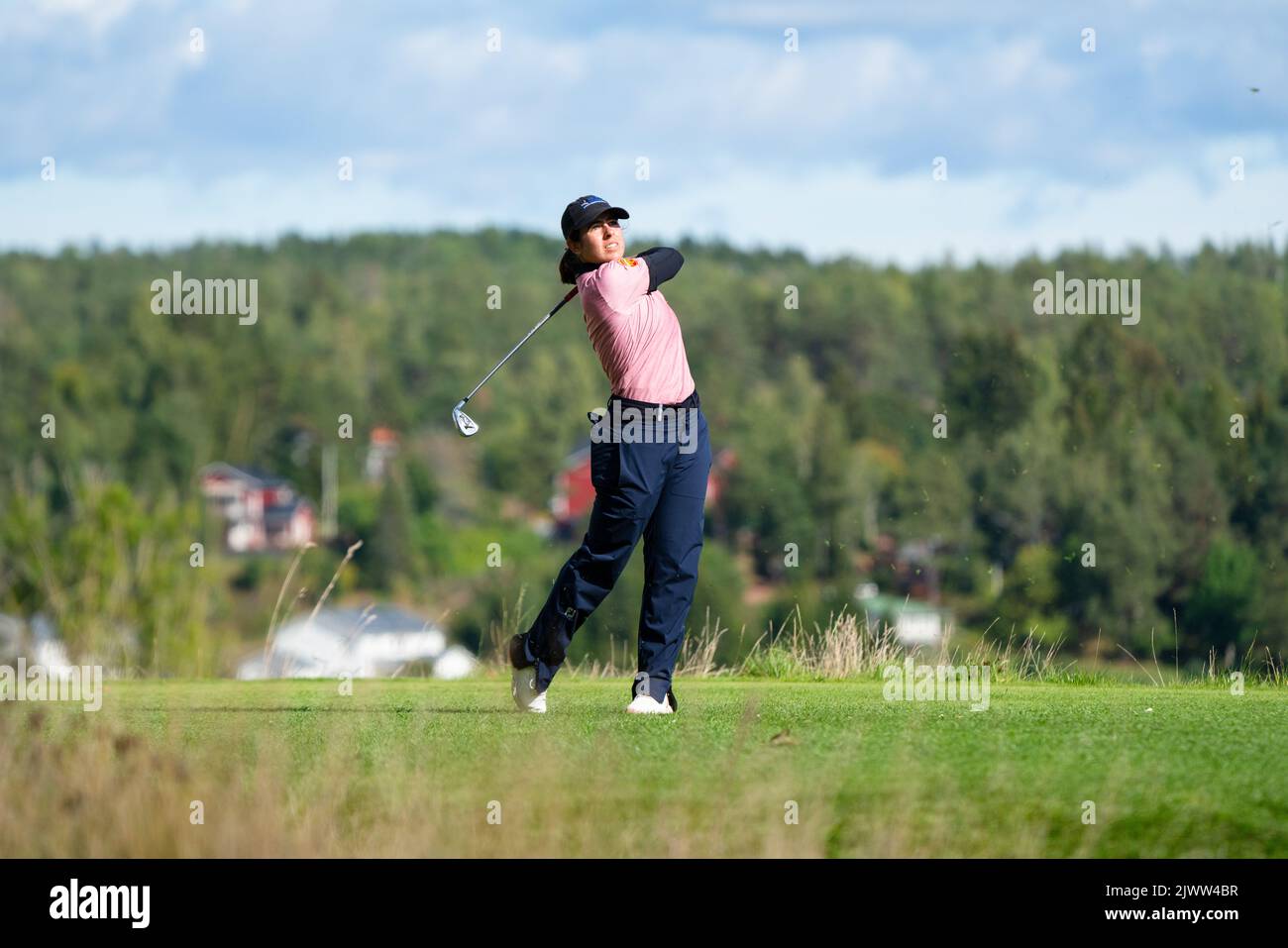 Golf: Åland 100 Ladies Open 2022 finale, Ladies European Tour. Fotografia: Rob Watkins/Alamy. Nella foto: Ana Pelaez (ESP) Foto Stock