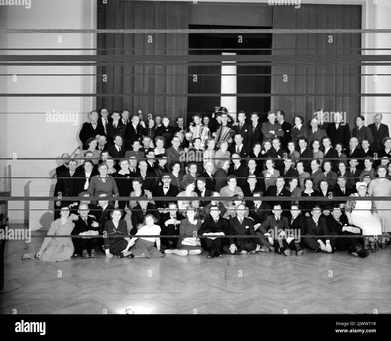 Karlsson, record a Folkets Hus. Foto nel mese di aprile 1951. Karlsson, skiva på Folkets hus. Foto i aprile 1951. Foto Stock
