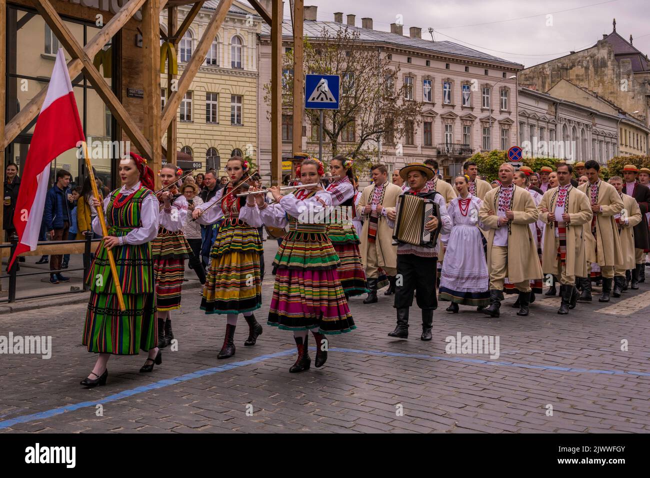 City Day parata Lviv, Ucraina Foto Stock