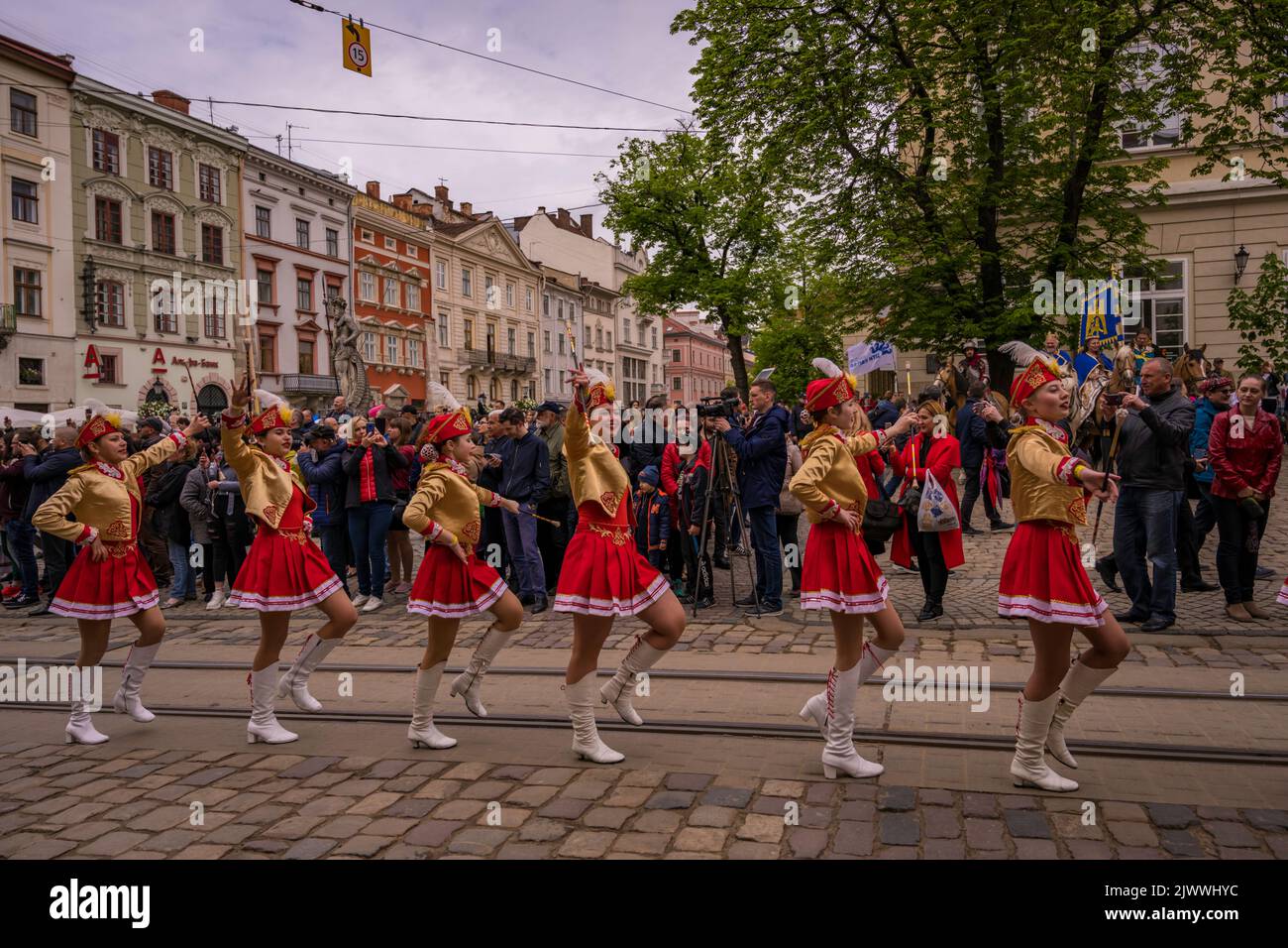 City Day parata Lviv, Ucraina Foto Stock