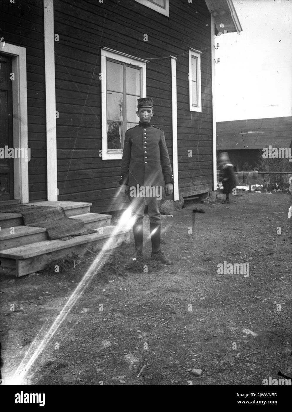 Uomo in uniforme militare. Uomo i militäruniform. Foto Stock