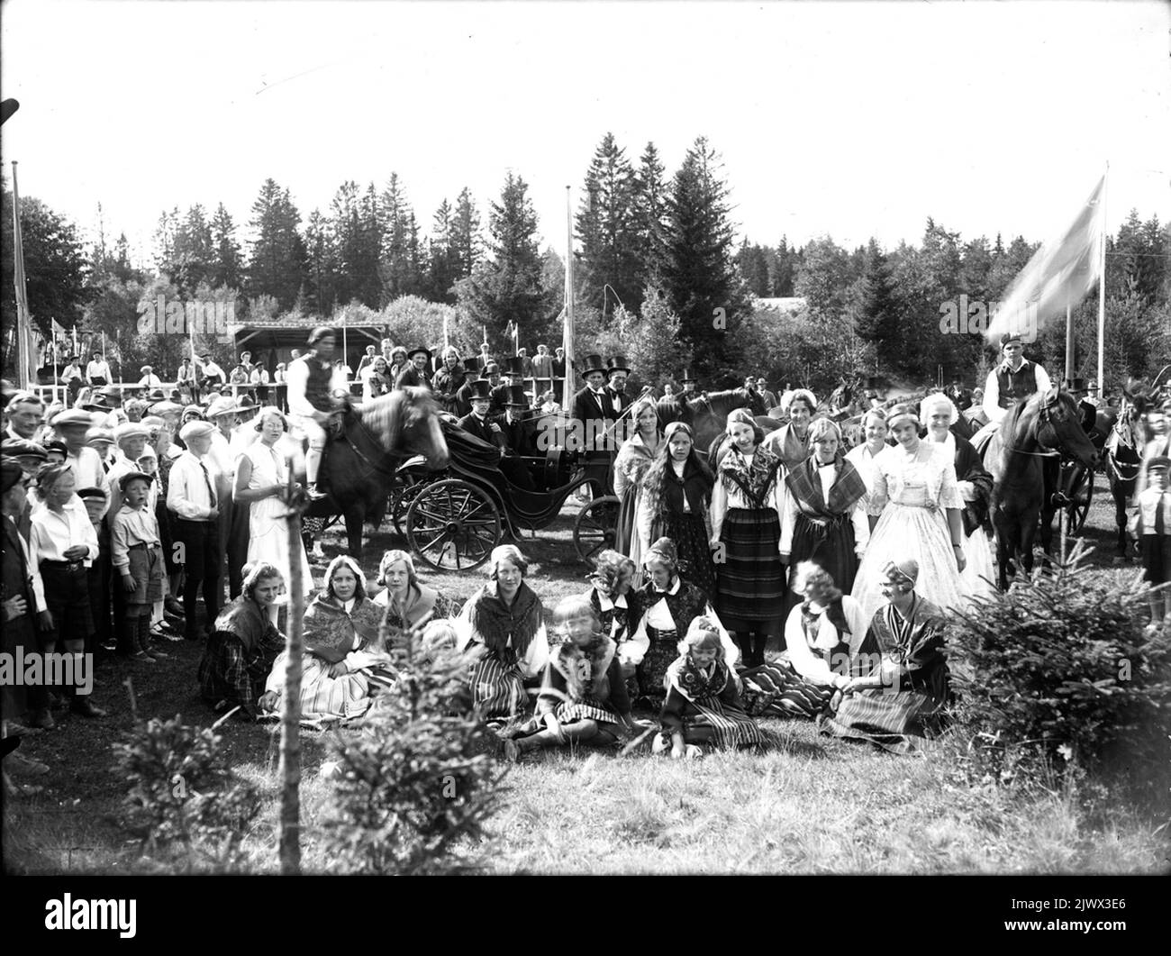 Festa di casa al Vifors party Place. Hembygdsfest på Vifors festplats. Foto Stock