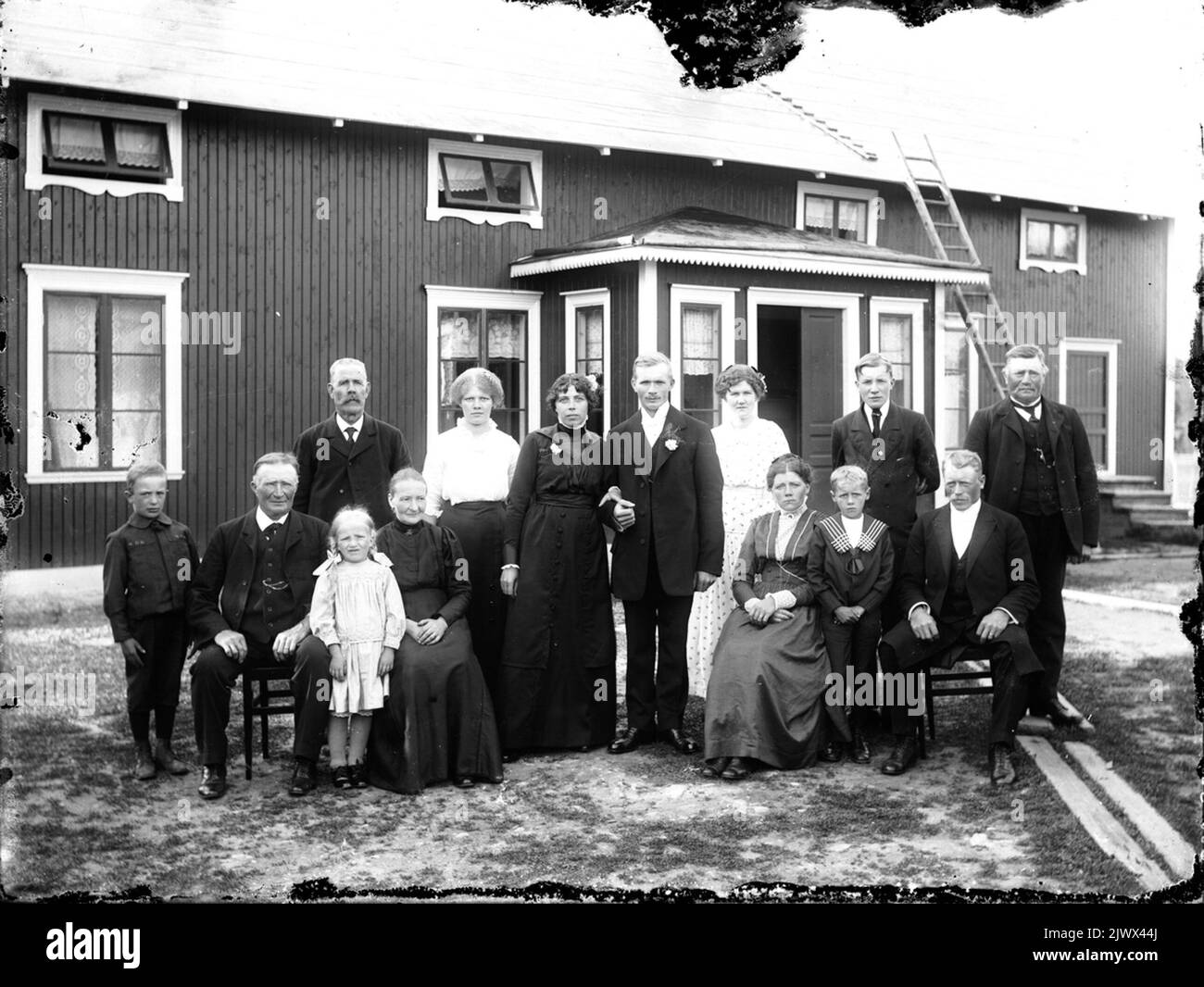 Matrimonio (probabilmente Lindström a Totra). Bröllop (troligen Lindström i Totra). Foto Stock