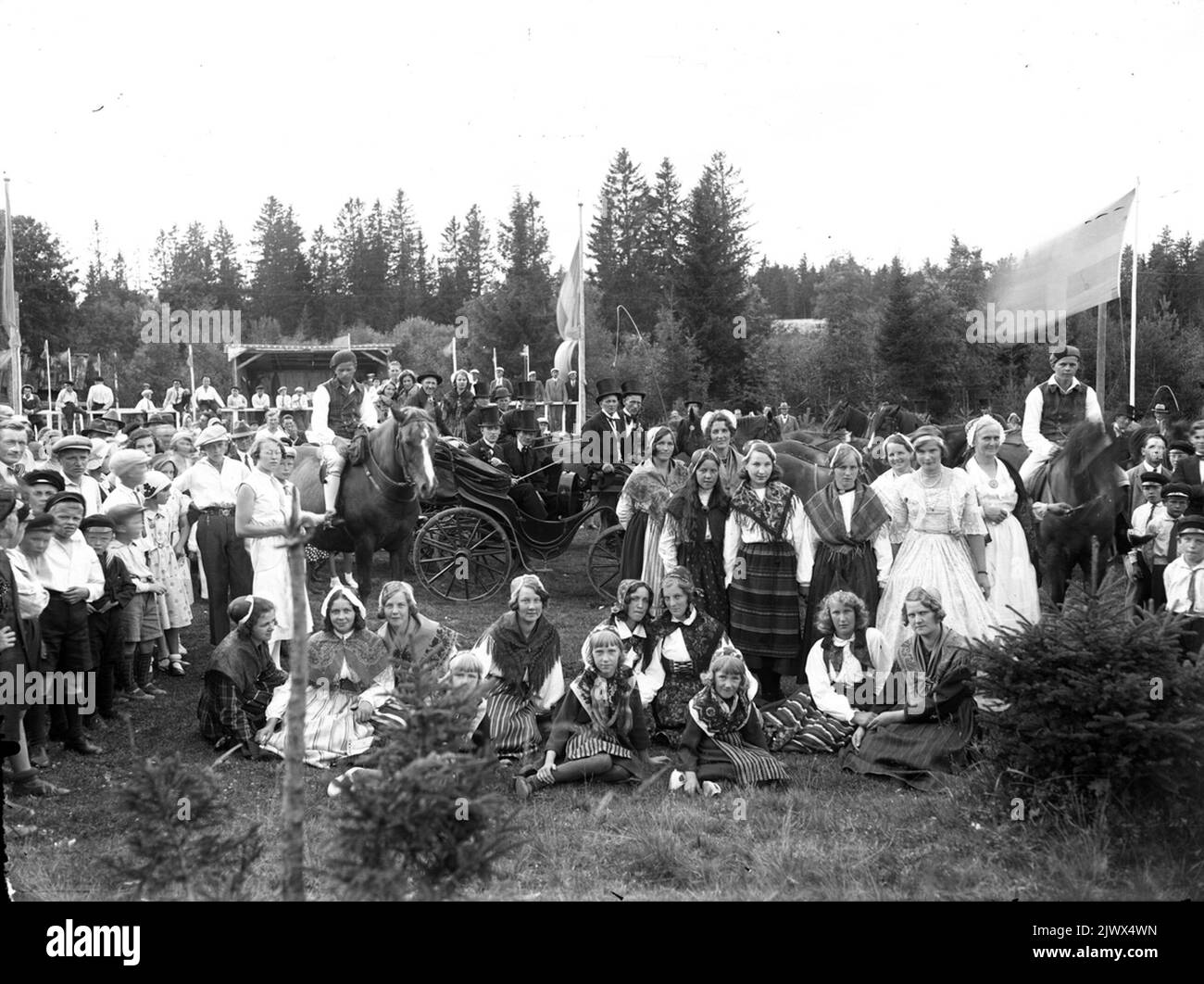 Festa di casa al Vifors party Place. Hembygdsfest på Vifors festplats. Foto Stock