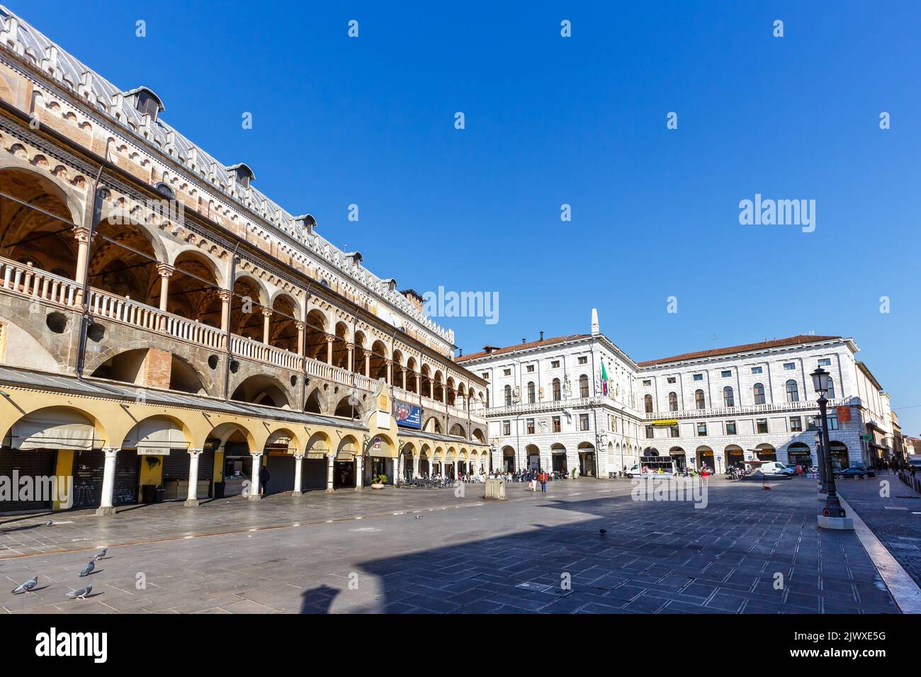 Padova Palazzo della ragione a Piazza delle Erbe viaggi vacanze vacanza città città in Italia Foto Stock