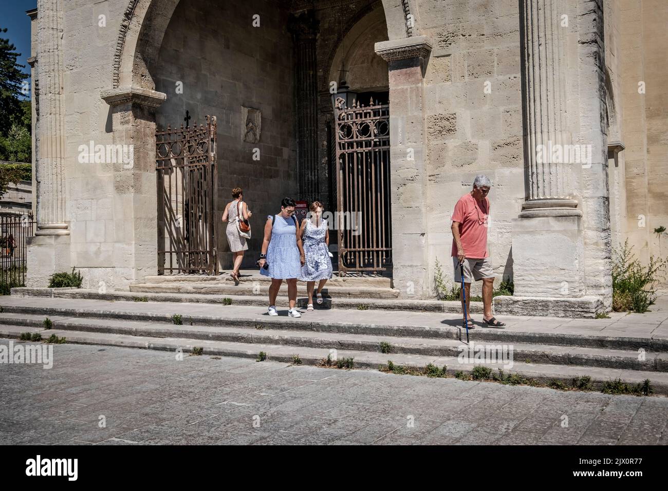 Antico palazzo dei papi, Saint-Benezet, Avignone, Provenza, Francia. Famoso punto di riferimento Foto Stock