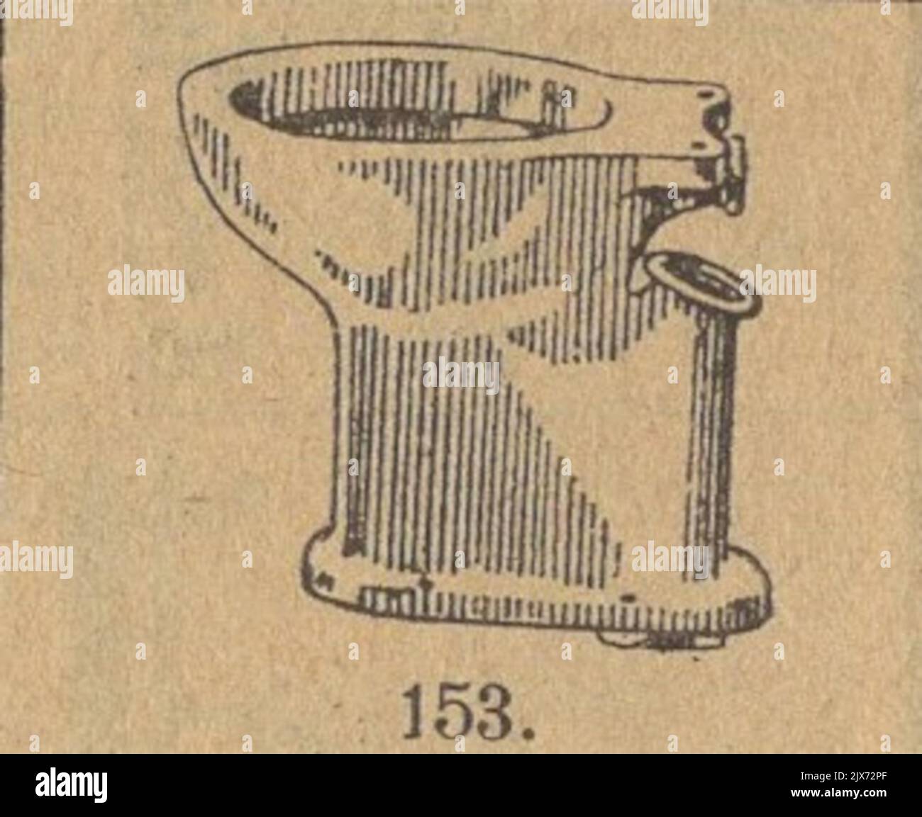 vintage catalogo illustrato su intonaco, materiali di installazione, bagno, servizi igienici e attrezzature idrauliche di Andor Balint da Ungheria, Budapest, IV Magyar u. 1 a 1935:00 attrezzature igieniche: Simplon Cup Foto Stock