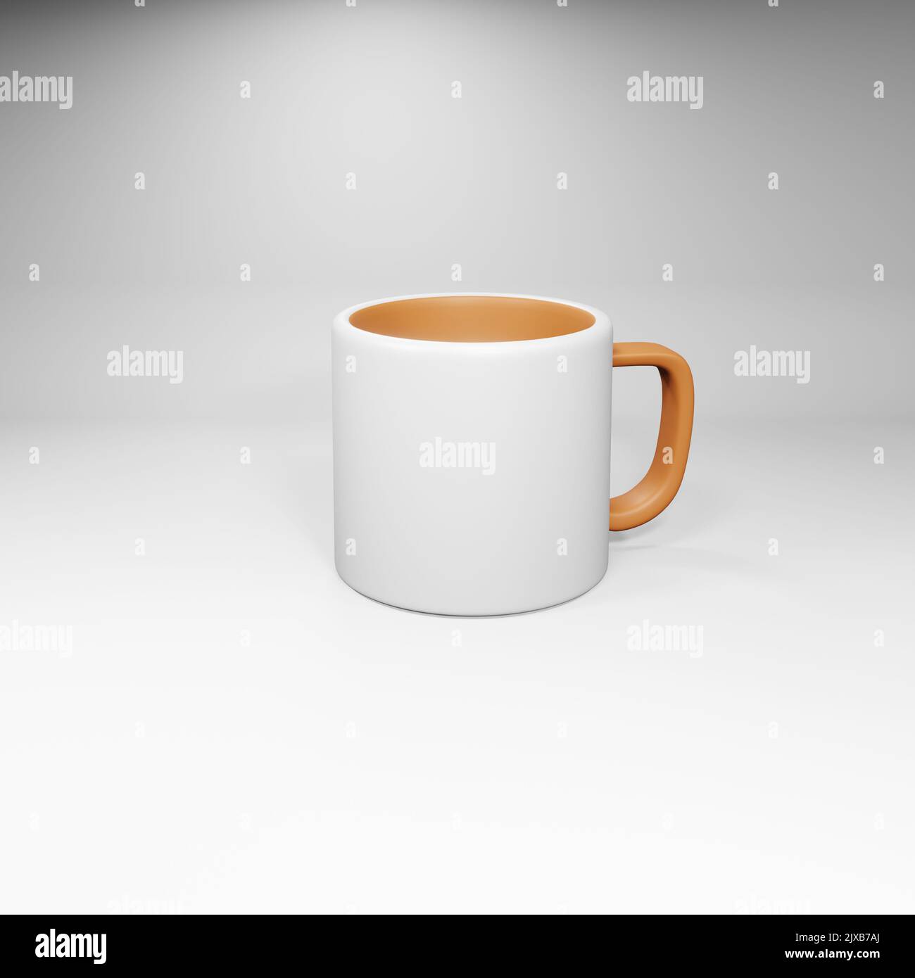 immagine di rendering mock up tazza in ceramica 3d Foto Stock