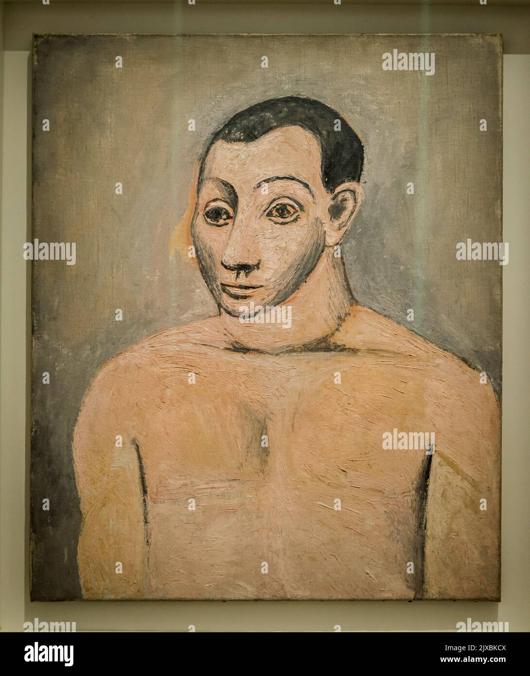 'Autoritratto' 1906 di Picasso, Museo Picasso, una galleria d'arte situata nel Hôtel Salé in rue de Thorigny, nel quartiere Marais dedicato al Foto Stock