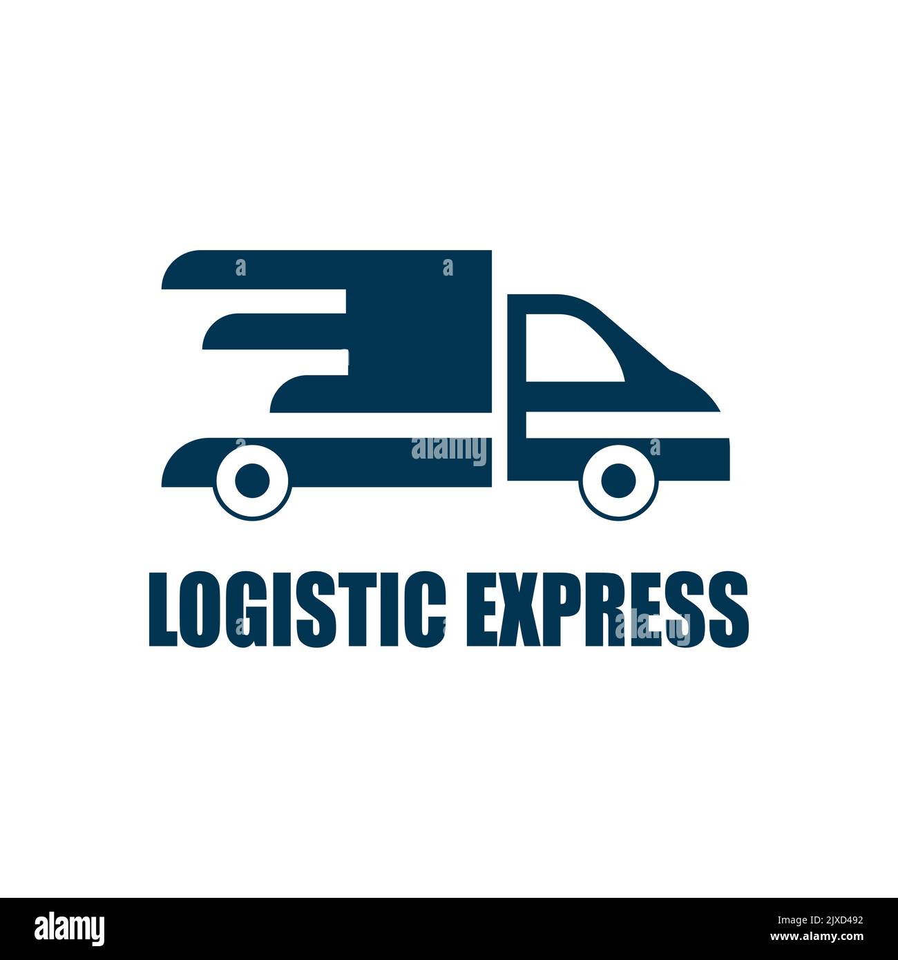 Logistica rapida consegna auto illustrazione design logo, icona, espressione semplice simbolo auto, modello Illustrazione Vettoriale