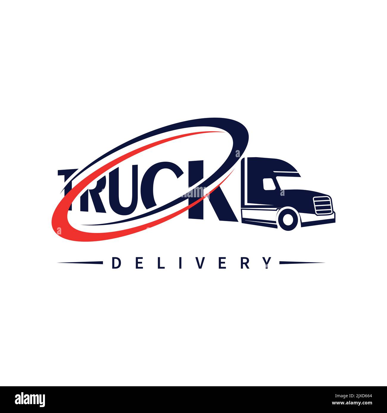 Logo camion logistica disegno grafico Vector silhouette camion modello astratto logo Illustrazione Vettoriale