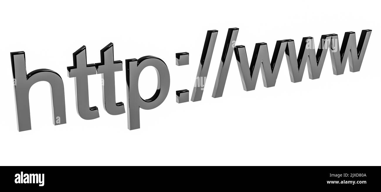 Indirizzo internet http www nella barra di ricerca del browser. rendering 3d Foto Stock