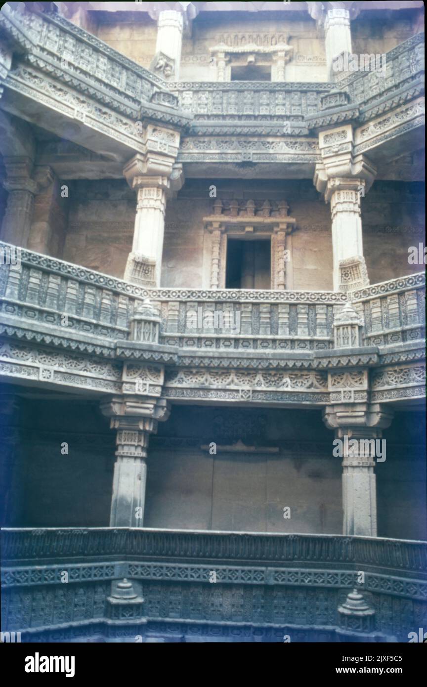 Adalaj Vav, serbatoio di acqua sotterranea Gujrat Foto Stock