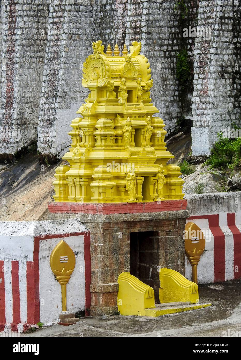 Architettura del tempio per la religione indù Foto Stock