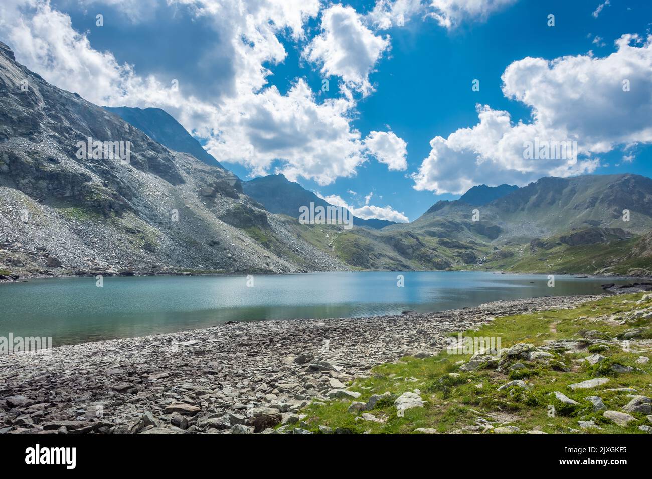 Alto Lago di Mont Avic, Valle d'Aosta, Italia Foto Stock