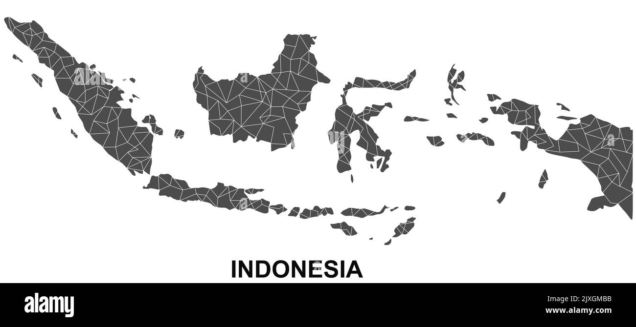 Mappa dell'Indonesia isolata su sfondo bianco. rendering 3d Foto Stock