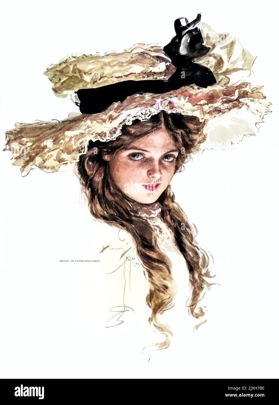 My Sweetheart dal libro " American Beauties " di Harrison Fisher, 1875-1934 Editore Indianapolis, The Bobbs Merrill Company 1909 Foto Stock