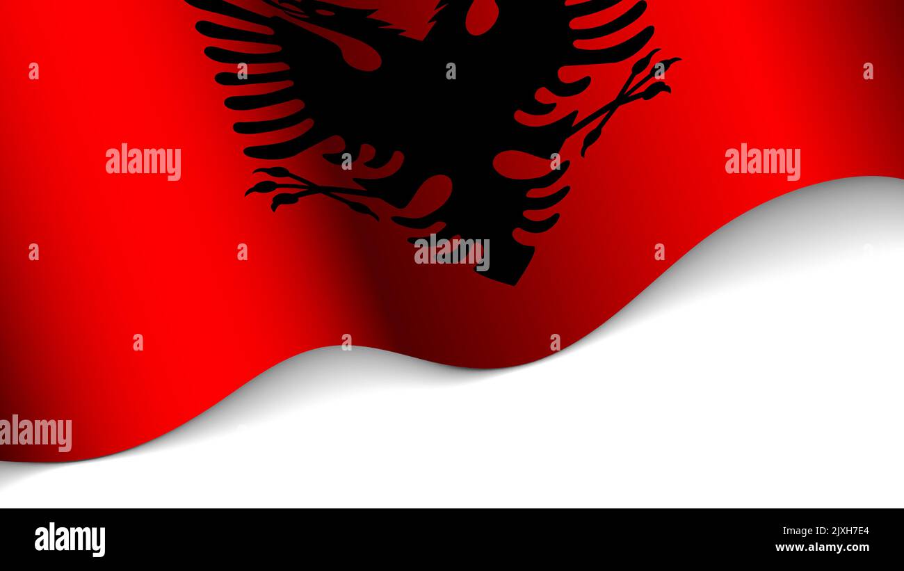 EPS10 Vector Patriotic Heart con bandiera dell'Albania. Un elemento di impatto per l'uso che si desidera fare di esso. Illustrazione Vettoriale