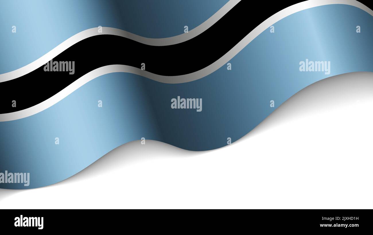 EPS10 Vector Patriotic Heart con bandiera del Botswana. Un elemento di impatto per l'uso che si desidera fare di esso. Illustrazione Vettoriale